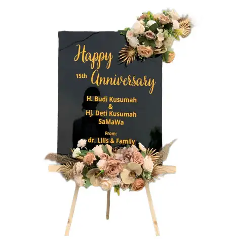 Papan Bunga Akrilik Paket Wedding Bogor